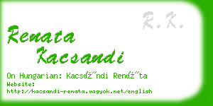 renata kacsandi business card